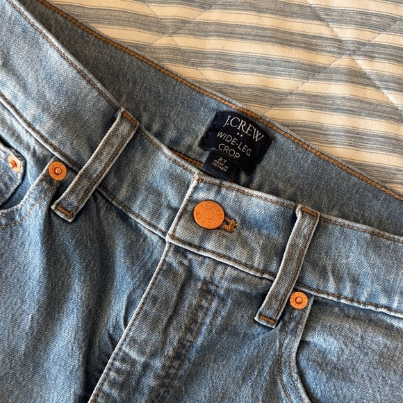 J. Crew Denim - J. Crew Light Blue Denim Wide-Leg Crop Jeans